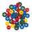 Craft Buttons Pack of 125 - Mix of 2-Hole and 4-Hole - Primary Colours