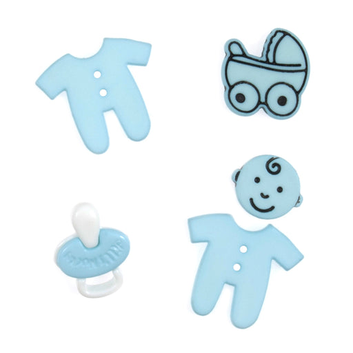 Novelty Buttons, Baby Boy Images pack of 5pcs