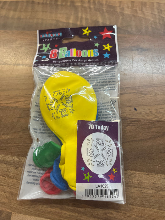 8 latex balloons - 70 today