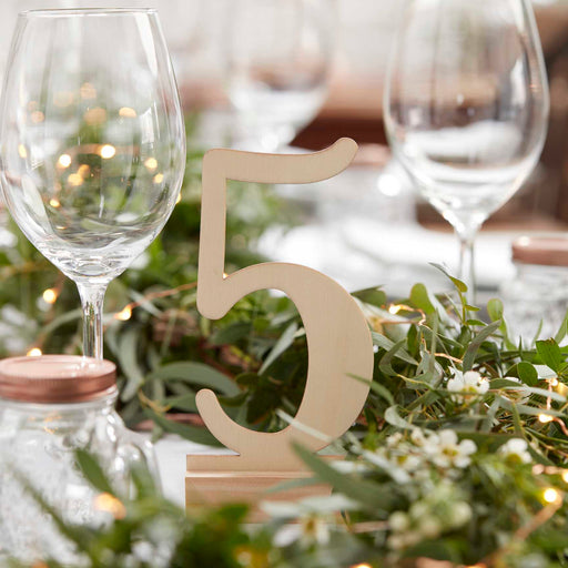 Wooden Wedding Table Numbers 1 - 12