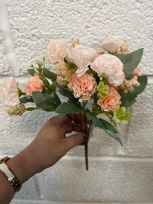 30cm mini carnation two tone peach