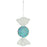 Beaded Candy Style Round Hanging Decoration - Turquoise - H18cm