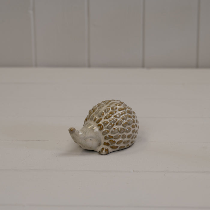 Beige Mottle Ceramic Hedgehog Decoration -  L9xD6xH5cm