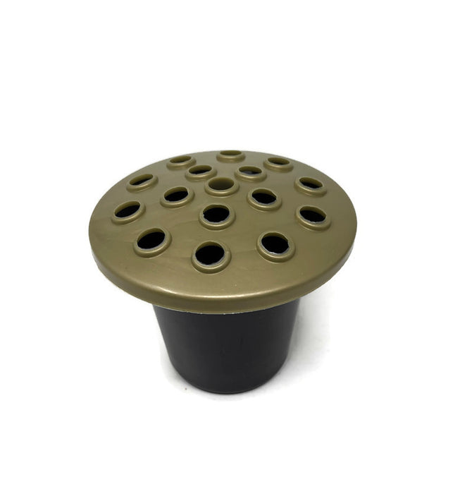 Black Grave Pot With Matt Gold Lid