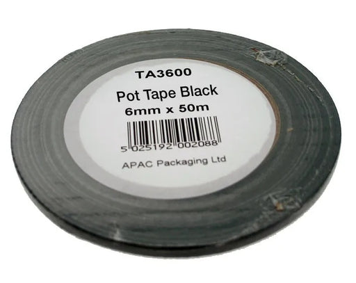 Black Pot Tape - 6mm x 50m