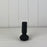 Black Ceramic Ribbed Candle Holder - 11.6cm tall