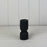 Black Ribbed Ceramic Candle Holder - Rectangle 11.6cm tall