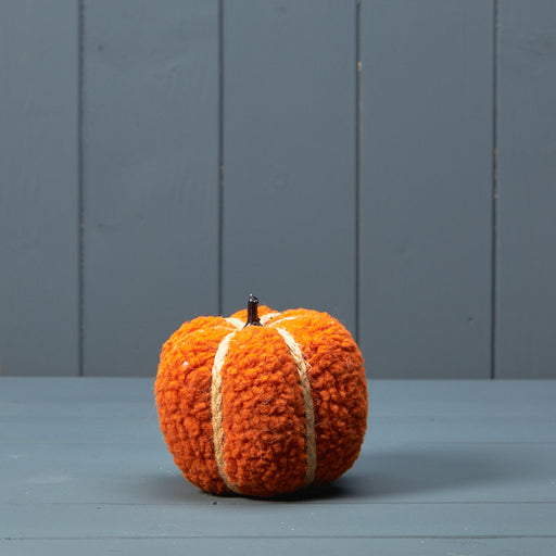 Bright Orange Fabric Pumpkin x Diameter 10cm