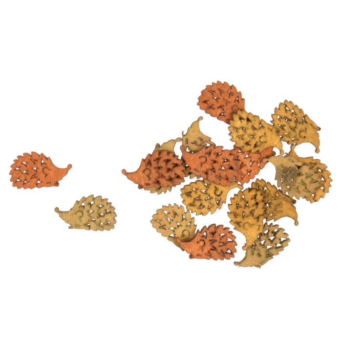 Craft Embellishment - Hedgehogs Stressed Wood x18
