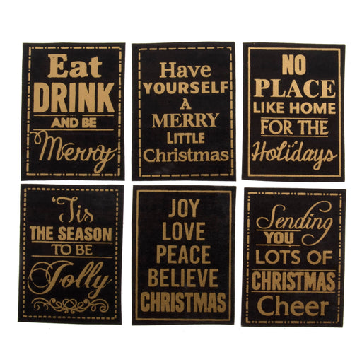 Craft Embellishment  Christmas Stamps - Pack of 6