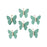 Printed Beaded Butterfly Stickers - 2.5cm - Pack of 6 - Blue/Green