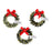 Christmas Wreath Stickers x 3