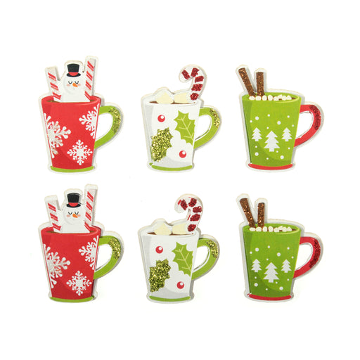 Cosy Festive Drinks Stickers Pack of 6