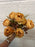 32cm burnt orange yellow peony with brown fern