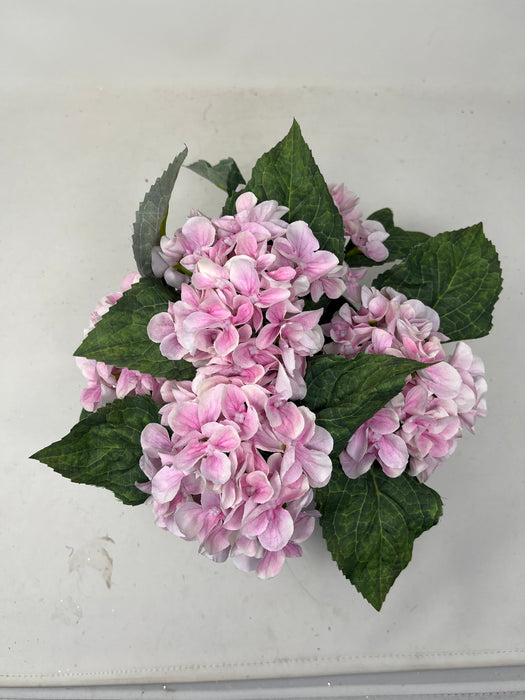 HANDMADE replacement pot with pink hydrangea