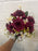 34cm burgundy red velvet rose bush with blossom