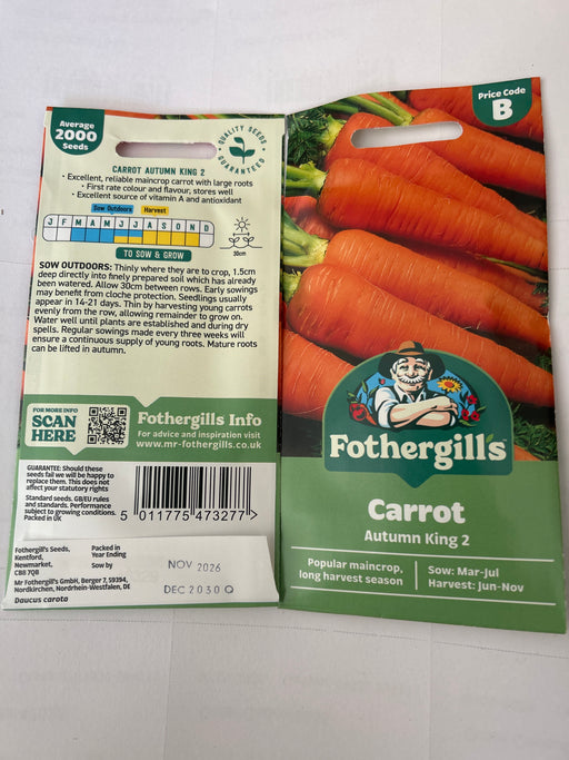 CARROT Autumn King 2 Seeds
