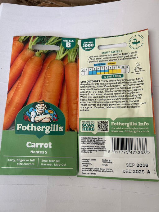 CARROT Nantes 5 Seeds