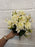 Velvet ivory rose bush with blossom 34cm