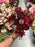 Dried Style Rose Hydrangea & Globe Thistle Bundle - Red
