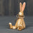 10cm Sitting Rabbit with a Jute Bow Tie