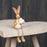 Dangly Legs Shelf- Sitting Rabbit & White Heart Ornament x 18cm