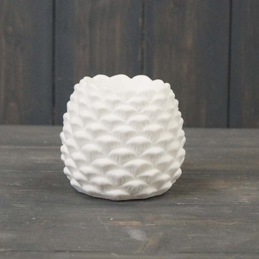 Ceramic Pine Cone Candle Holder x 7.5cm