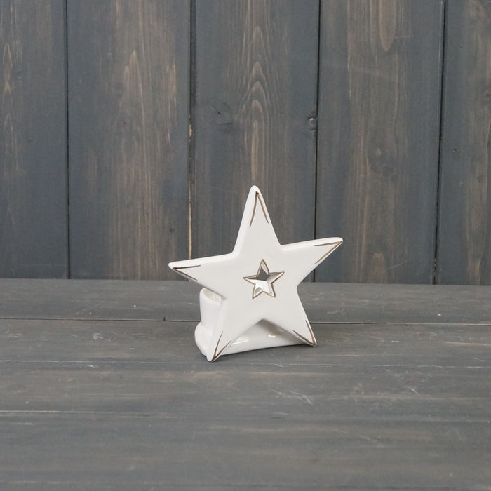 Ceramic Star Tealight Holder x 11.2cm