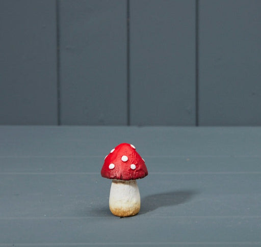Ceramic Mushroom - 7cm x 4.5cm - Red & White
