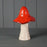 Ceramic Mushroom - 19cm x 14cm - Red