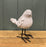 Glazed Ceramic Bird Ornament with Textured Detail -  L11.7 x W7 x H12.6cm