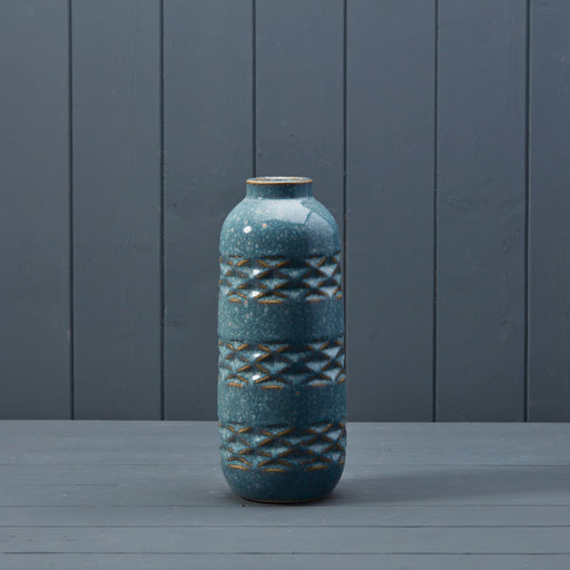 Blue Ceramic Vase 25.5cm