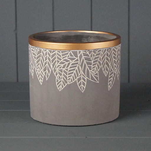 Leaf Cement Pot x H15cm