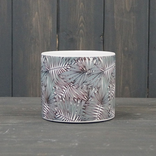 Palm Leaf Ceramic Pot x H10cm