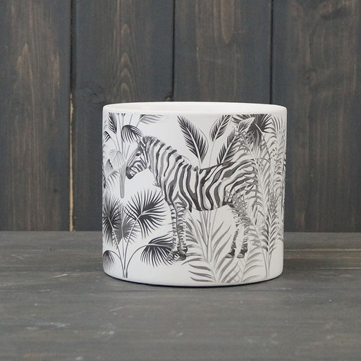 Zebra Ceramic Pot - 12cm