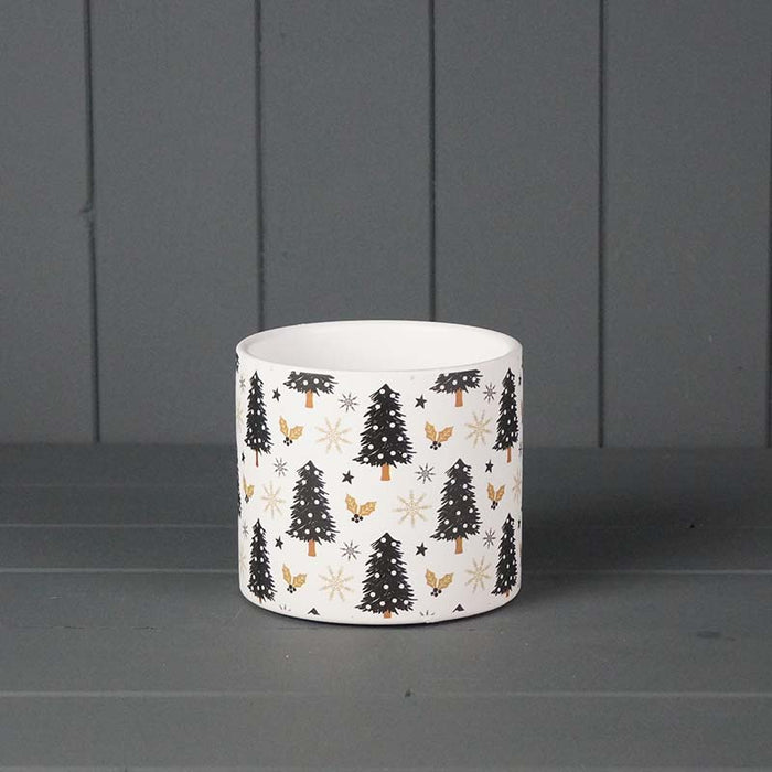 Christmas Tree Ceramic Pot - 12cm