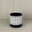Round Black Small Diamond Dot Cement Pot x Height 13cm