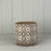 Round Brown Patterned Cement Pot x Height 12cm