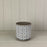 Black and White Cross Patterned Cement pot x 14cm
