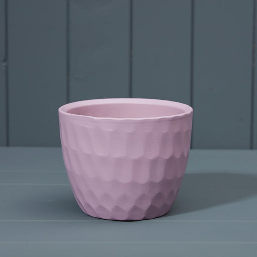 Griebling Ceramic Carve Pot x 13cm - Matt Lilac