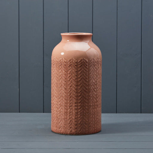 Dusky Pink Ceramic Vase 29.5cm