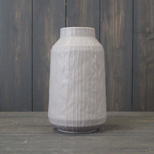 Glazed Pastel Grey Vase - 19cm