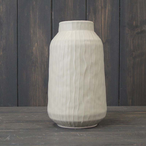 Glazed Pistachio Grey Vase - 19.5cm