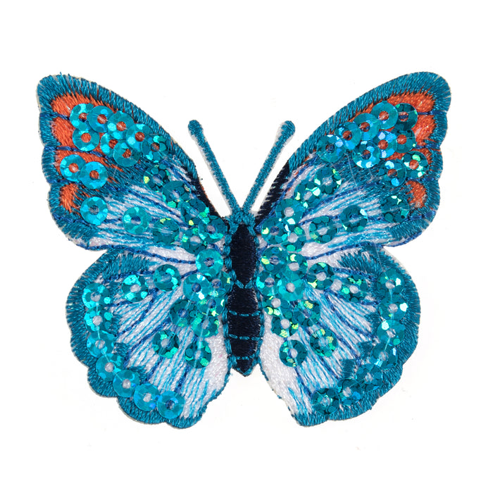 Motif -   Blue Sequin Butterfly