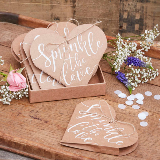 Heart Shaped Wedding Confetti Cones