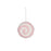 Candy Cane Disc with Swirl Hanging Decoration - Pink - D10cm
