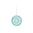 Candy Cane Disc with Swirl Hanging Decoration  - Turquoise - D10cm