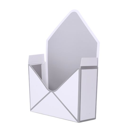 Cardboard Envelope Flower Box Width 23cm - Pack of 10 - White/Silver