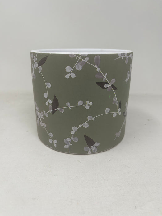 Ceramic Green Branch Pot - 12cm