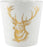Ceramic Planter Pot with Metallic Gold Stag - Height 12cm